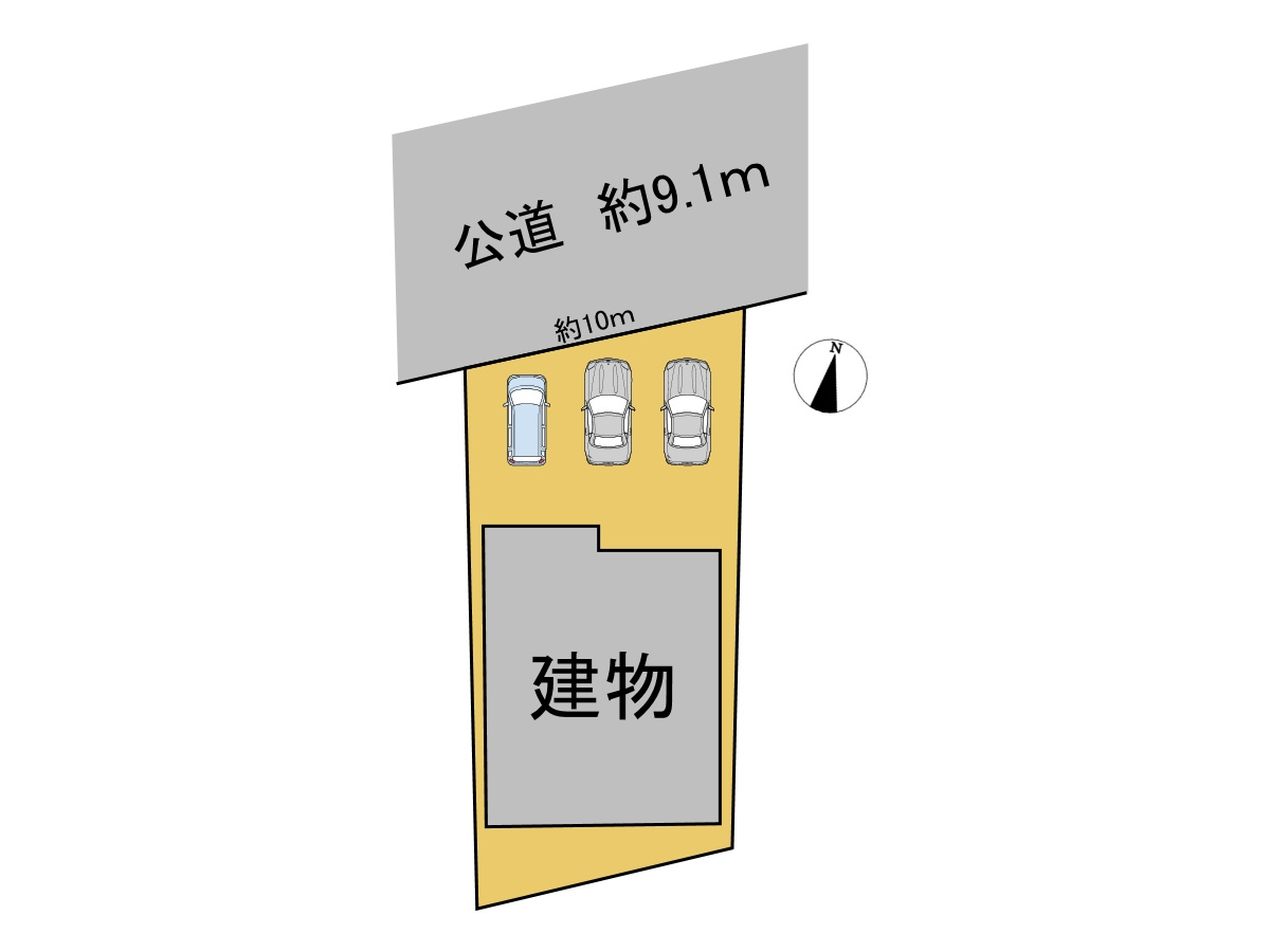 中古戸建　大垣市東前4丁目　平成30年築の区画図