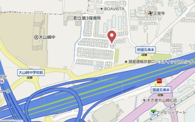 乙訓郡大山崎町下植野寺門　中古戸建の地図