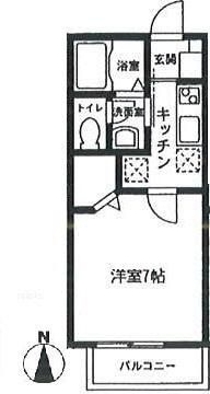 横浜市青葉区しらとり台のアパートの間取り