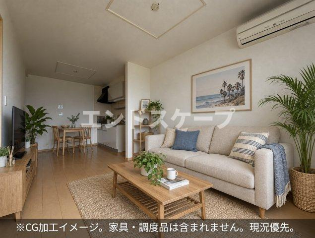 リヴィエールⅤＢの居間・リビング|高崎、前橋のお部屋探しはエンドスケープまで！お客様の理想お聞かせ下さい♪