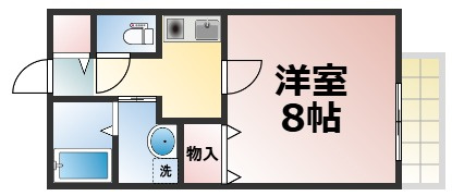 【間取り】 | メゾンドゥ長瀬 仲介手数料無料