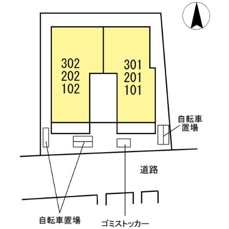 セレスティア大谷口上町の区画図