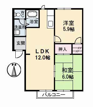 コーポ　エクセル　III棟 の間取り