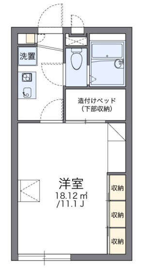 【間取り】 | レオパレス装束 | 大竹　岩国　家具　家電　社宅　マンスリー