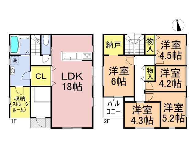【商談中】リフォーム中古戸建　大垣市内原1丁目　令和3年築の間取り