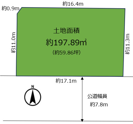 青木町　売土地の土地図