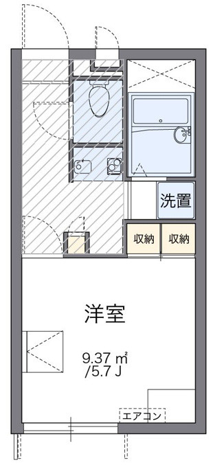 レオパレスマロウの間取り|大竹　岩国　家具　家電　社宅　マンスリー