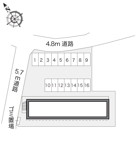レオパレスエクシードの区画図
