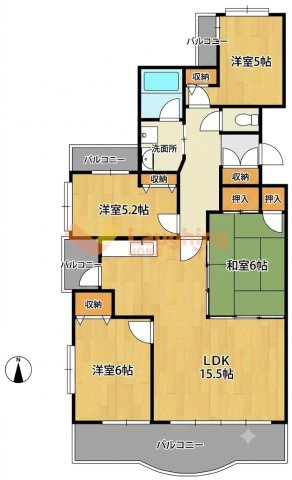 ライオンズマンション中央町の間取り