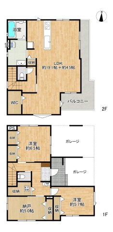 宮城野区原町1期の間取り