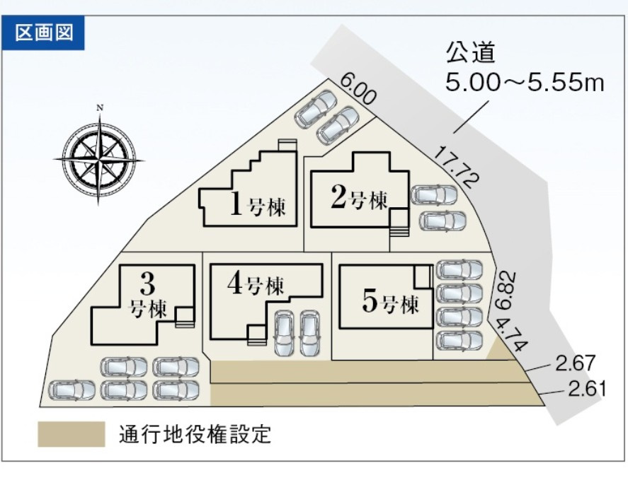 新築戸建　富士市大淵全5棟　3号棟の区画図|3号棟