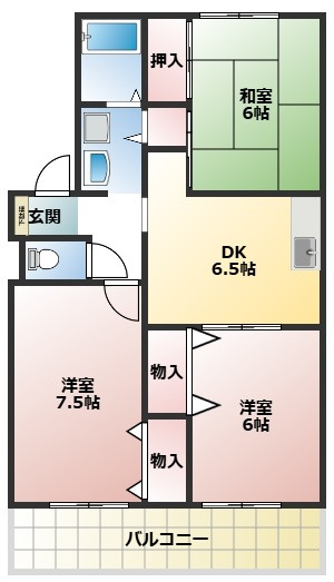 ミモザの間取り