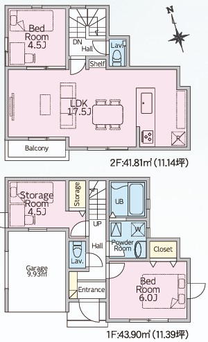 練馬区東大泉7丁目　新築一戸建　西武池袋線　保谷の間取り