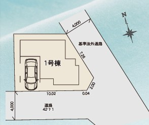 練馬区東大泉7丁目　新築一戸建　西武池袋線　保谷の区画図