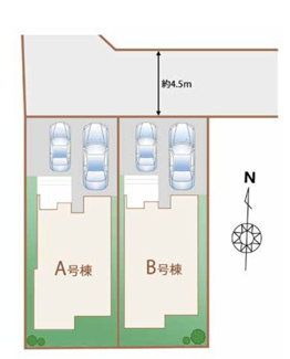 【区画図】 | 中野区上鷺宮5丁目　新築戸建　A号棟 8890万円