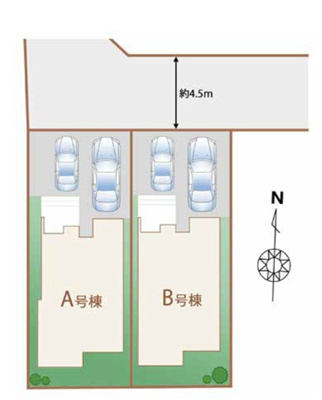 【区画図】 | 中野区上鷺宮5丁目　新築戸建　A号棟 8890万円