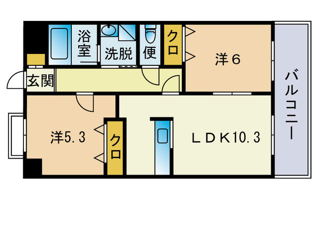 ブリアール矢部与の間取り