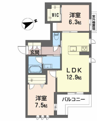 プレシア浜寺の間取り
