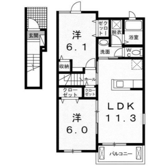 【間取り】 | コッティ　オリーブ　Ｂ