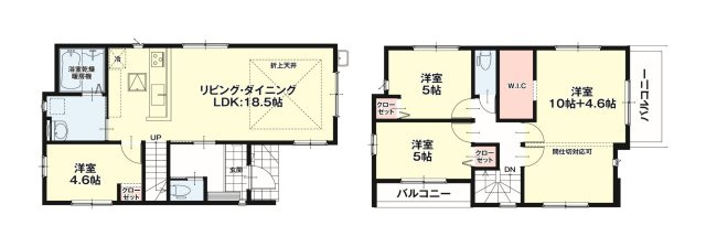 福岡市早良区飯倉6丁目第8-2棟（2号棟）の間取り