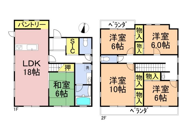 リフォーム中古戸建　大垣市長松町　平成5年築の間取り