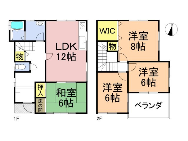 リフォーム中古戸建　大垣市長松町　平成5年築の間取り