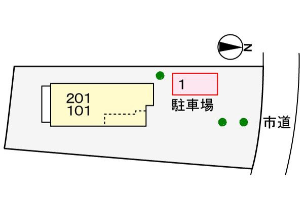 カーサ大高の駐車場