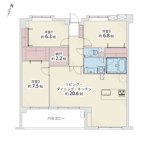 ロイヤルマンションユトリテ田島の間取り|間取り