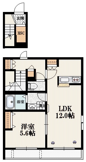 フェリーチェ　の間取り|★全室角部屋・南向きバルコニー・ペット専用物入れ有り★