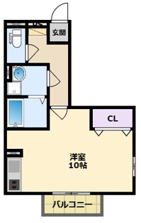 【間取り】 | クレール　Ａ棟 