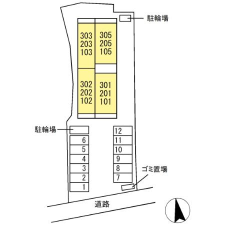 ブラン新宮中央の区画図
