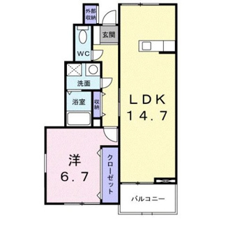 【間取り】 | グラシュー　ヒル　Ｂ