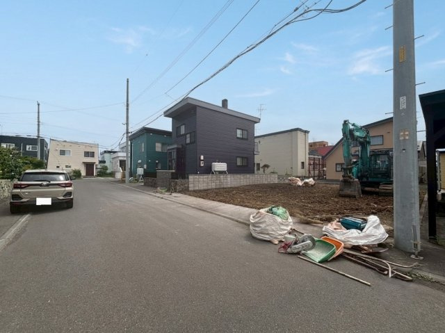 篠路8条2丁目　土地の前面道路含む現地写真|北西側から撮影