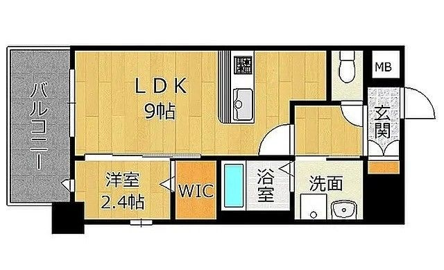 福岡市東区箱崎１丁目の賃貸マンションの間取り