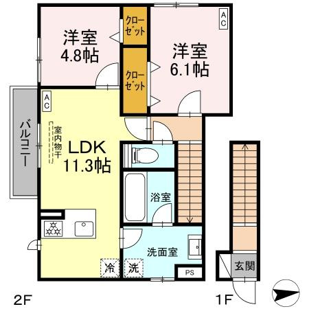 (仮称)長泉87051 分譲長屋住宅新築工事の間取り