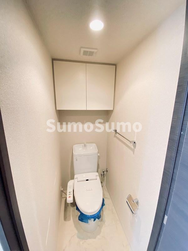 エコロジー都立大学レジデンスのトイレ|落ち着いた色調のトイレです
