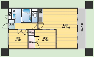 【間取り】 | グレースフルハイツ1号館