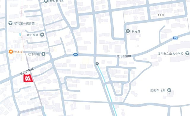 袋井市　上山梨　売り土地　A区画の地図