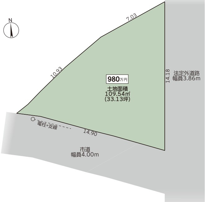 新築戸建　富士市横割1丁目6期　(109.54㎡坪）の区画図