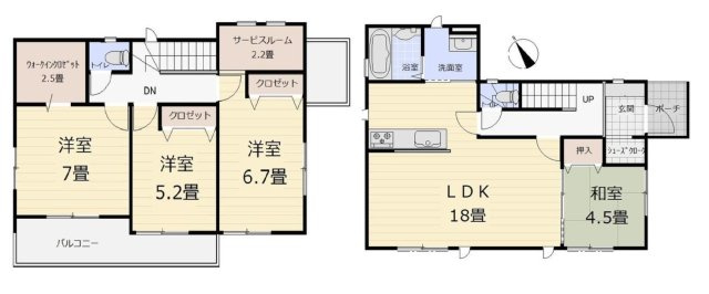 古河市諸川　中古戸建の間取り