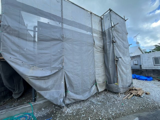 うるま市与那城屋慶名 新築RC住宅（限定1棟）の外観|9月18日工事進捗
