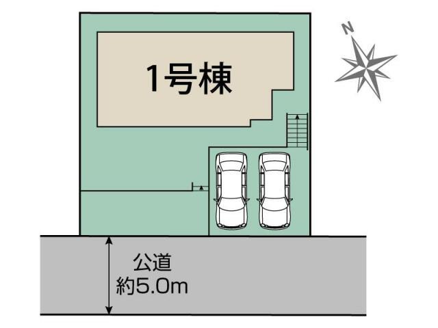 福岡市東区香椎台２丁目の新築一戸建の区画図|福岡市東区香椎台2丁目1棟