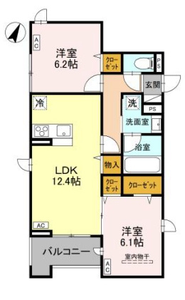 【間取り】 | ラ・グリシーヌ・レーブ（D-room）