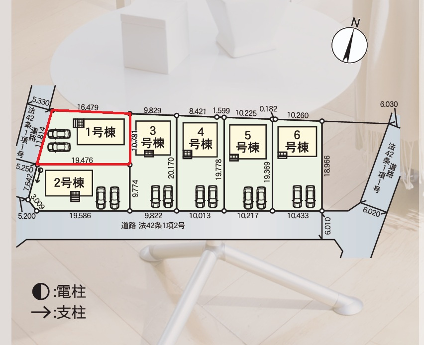Cradlegarden　 茨城町前田　第6　1の前面道路含む現地写真|前面道路幅5.2メートル、並列駐車可能で車庫入れラクラクです。気になる他の物件と合わせての現地ご案内も可能です。HPから、またお電話でも、お気軽にお問い合わせください。

