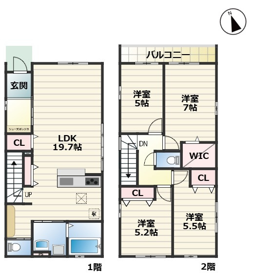 Re・Terrechez南区楠町1期｜名古屋市の戸建ならホームアップの間取り|間取図
