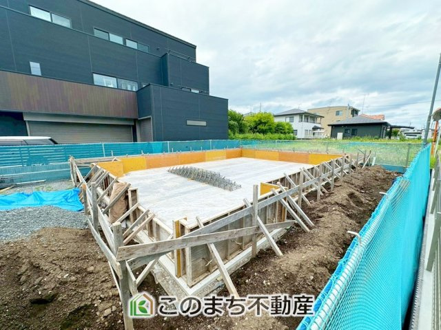 クライン宇都宮市平松本町第1期の外観|建築中現地写真（同社施工の完成物件・モデルハウスがご見学できます）