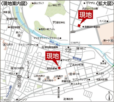 【地図】 | Cradle garden　山形市あさひ町第1　2号棟