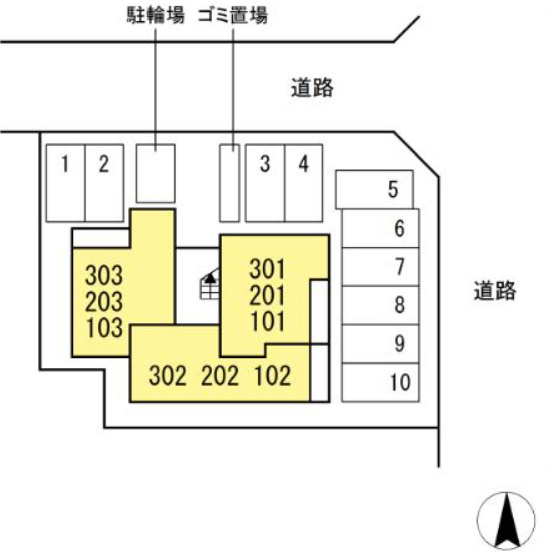 ヴィレッタ日吉町の区画図