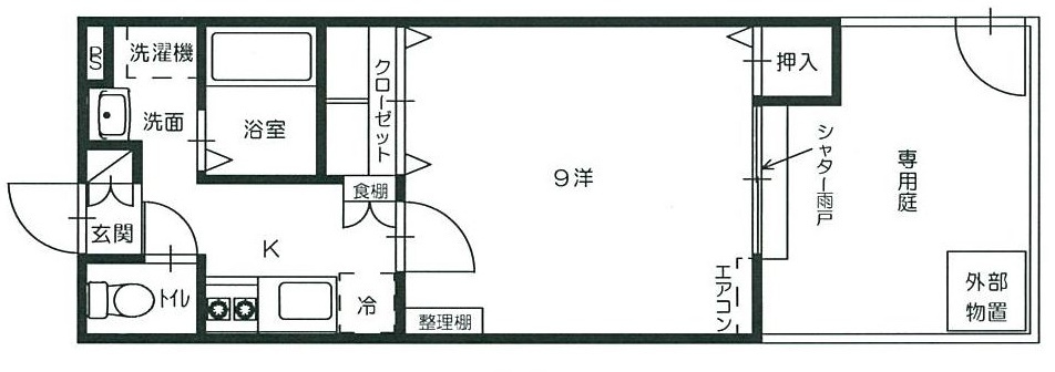 ビビエンタカワハラの間取り|ビビエンタカワハラ102号室　
