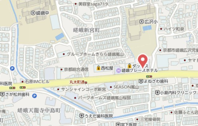 ライトコート嵯峨　1階の地図